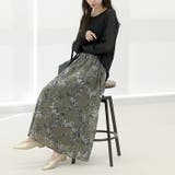 フラワープリントフレアスカート | FUNNY COMPANY＋  | 詳細画像16 