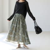 フラワープリントフレアスカート | FUNNY COMPANY＋  | 詳細画像17 