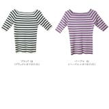 スクエアネックボーダーニットプルオーバー | FUNNY COMPANY＋  | 詳細画像10 