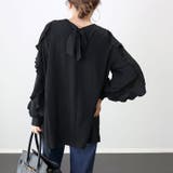 シワ加工袖フリル前開きブラウス | FUNNY COMPANY＋  | 詳細画像13 