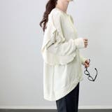 シワ加工袖フリル前開きブラウス | FUNNY COMPANY＋  | 詳細画像16 