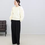 パイルジャガード柄編みニットプルオーバー | FUNNY COMPANY＋  | 詳細画像19 