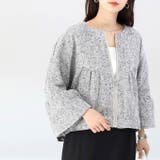 ラメツイードフレアスリーブ中綿ブルゾン | FUNNY COMPANY＋  | 詳細画像10 