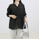 ギャザー切替前開きブラウス | FUNNY COMPANY＋  | 詳細画像14 