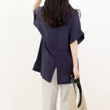 リネンブレンドドロストシャツチュニック | FUNNY COMPANY＋  | 詳細画像13 