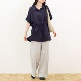 リネンブレンドドロストシャツチュニック | FUNNY COMPANY＋  | 詳細画像14 