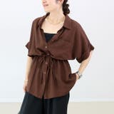 リネンブレンドドロストシャツチュニック | FUNNY COMPANY＋  | 詳細画像15 