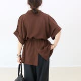 リネンブレンドドロストシャツチュニック | FUNNY COMPANY＋  | 詳細画像16 