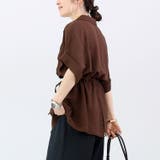 リネンブレンドドロストシャツチュニック | FUNNY COMPANY＋  | 詳細画像17 