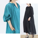 綿ボイルギャザーネックロングワンピース | FUNNY COMPANY+ | 詳細画像18