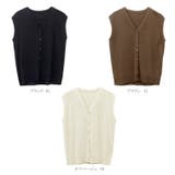 リネンライクVネックニットベスト | FUNNY COMPANY＋  | 詳細画像11 