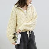 バルキーケーブルハーフジッププルオーバー | FUNNY COMPANY＋  | 詳細画像18 