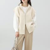 片畦編みダブルジップニットベスト | FUNNY COMPANY＋  | 詳細画像16 