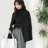 袖ボタンハイネックリブニットプルオーバー | FUNNY COMPANY＋  | 詳細画像12 