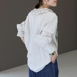 シワ加工フリルネック前開きブラウス | FUNNY COMPANY＋  | 詳細画像18 