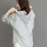 先染めプリントシアーフードシャツ | FUNNY COMPANY＋  | 詳細画像10 