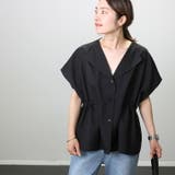 オープンカラー杢無地ドロストブラウス | FUNNY COMPANY+ | 詳細画像19