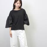 布帛切替バルーンスリーブブラウスカットソー | FUNNY COMPANY＋  | 詳細画像17 