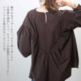 バックギャザー袖ボリュームシャツブラウス | FUNNY COMPANY＋  | 詳細画像11 