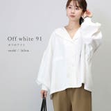 長袖オープンカラー杢無地ドロストブラウス | FUNNY COMPANY＋  | 詳細画像19 