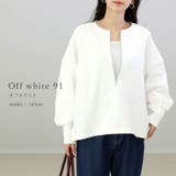 綿スウェットノーカラーハーフジッププルオーバー | FUNNY COMPANY＋  | 詳細画像19 