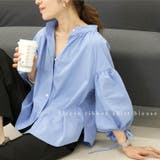袖リボン前開きシャツブラウス | FUNNY COMPANY＋  | 詳細画像11 