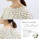 プリントデシン華奢見えドットブラウス | FUNNY COMPANY＋  | 詳細画像13 