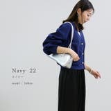 ゴールドボタン畦編みVネックカーディガン | FUNNY COMPANY＋  | 詳細画像18 