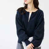 アンチピリング袖チュールダブルジップカーディガン | FUNNY COMPANY＋  | 詳細画像19 