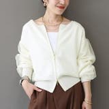 アンチピリング袖チュールダブルジップカーディガン | FUNNY COMPANY＋  | 詳細画像10 