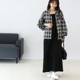 シアーチェックバックフリルブラウス | FUNNY COMPANY＋  | 詳細画像12 