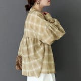 シアーチェックバックフリルブラウス | FUNNY COMPANY＋  | 詳細画像11 