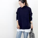 編地切替バックスリットハイネックプルオーバー | FUNNY COMPANY+ | 詳細画像15