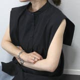 バンドカラースクエアシャツブラウス | FUNNY COMPANY＋  | 詳細画像3 