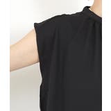 エステルジョーゼットプリーツタックバンドカラーブラウス | FUNNY COMPANY＋  | 詳細画像20 