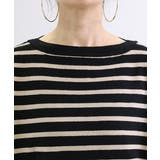 袖ボタンやわらかストレッチボーダーニットプルオーバー | FUNNY COMPANY＋  | 詳細画像21 