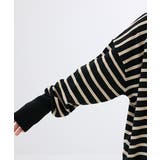 袖ボタンやわらかストレッチボーダーニットプルオーバー | FUNNY COMPANY＋  | 詳細画像22 