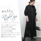 エステルスパンバンドカラー前開きワンピース | FUNNY COMPANY+ | 詳細画像7