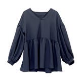 杢無地スリットネックペプラムブラウス | FUNNY COMPANY＋  | 詳細画像26 