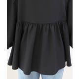 杢無地スリットネックペプラムブラウス | FUNNY COMPANY＋  | 詳細画像24 