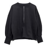 綿スウェットノーカラーハーフジッププルオーバー | FUNNY COMPANY＋  | 詳細画像25 