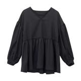 杢無地スリットネックペプラムブラウス | FUNNY COMPANY＋  | 詳細画像25 