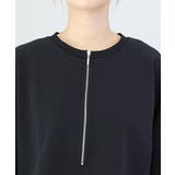 綿スウェットノーカラーハーフジッププルオーバー | FUNNY COMPANY＋  | 詳細画像21 