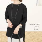 選べる袖丈 ボートネック綿裾スリットチュニックカットソー | FUNNY COMPANY＋  | 詳細画像15 