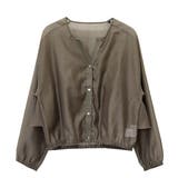 ドットボタンバックフリルシアーブラウス | FUNNY COMPANY＋  | 詳細画像26 