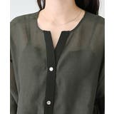 ドットボタンバックフリルシアーブラウス | FUNNY COMPANY＋  | 詳細画像21 