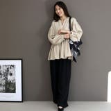 杢無地スリットネックペプラムブラウス | FUNNY COMPANY＋  | 詳細画像5 