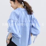 袖リボン前開きシャツブラウス | FUNNY COMPANY＋  | 詳細画像2 