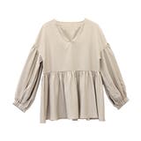 杢無地スリットネックペプラムブラウス | FUNNY COMPANY＋  | 詳細画像27 