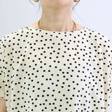 プリントデシン華奢見えドットブラウス | FUNNY COMPANY＋  | 詳細画像21 